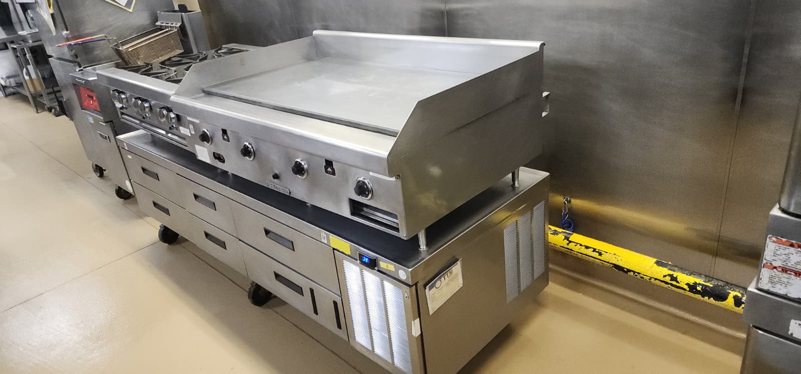 Polished stainless steel kitchen exhaust ductwork
