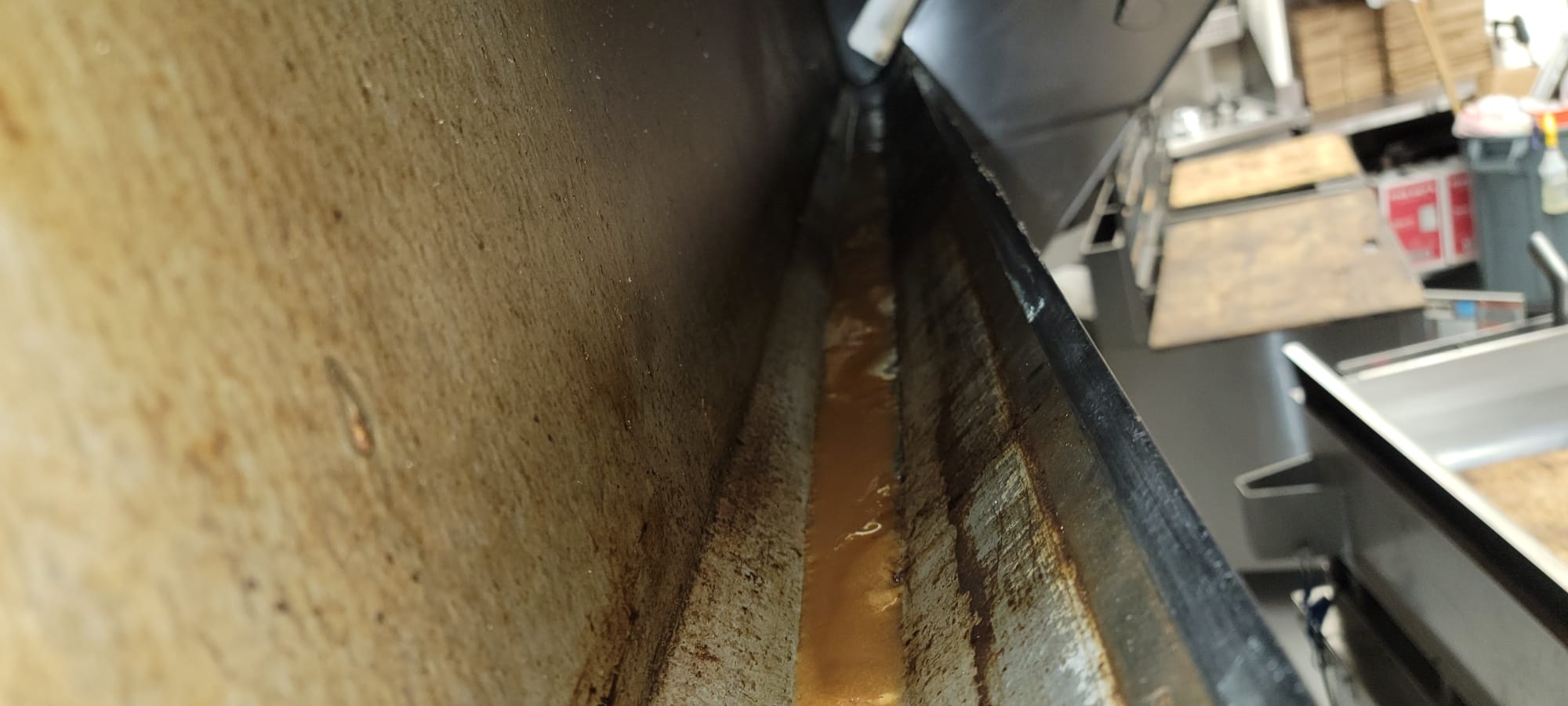 Polished stainless steel kitchen exhaust ductwork