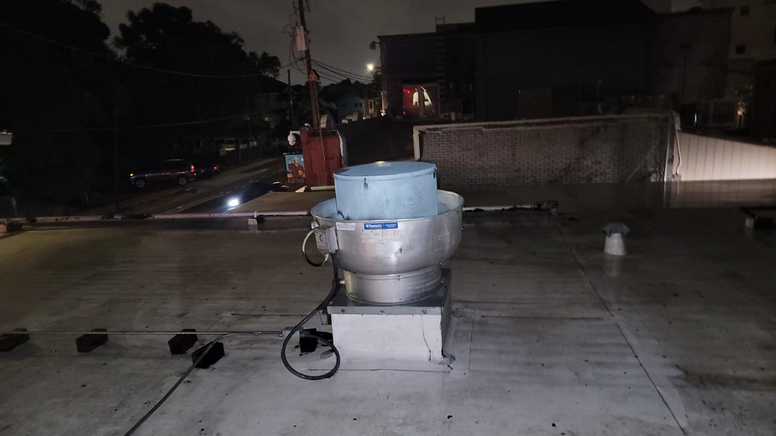 Polished stainless steel kitchen exhaust ductwork