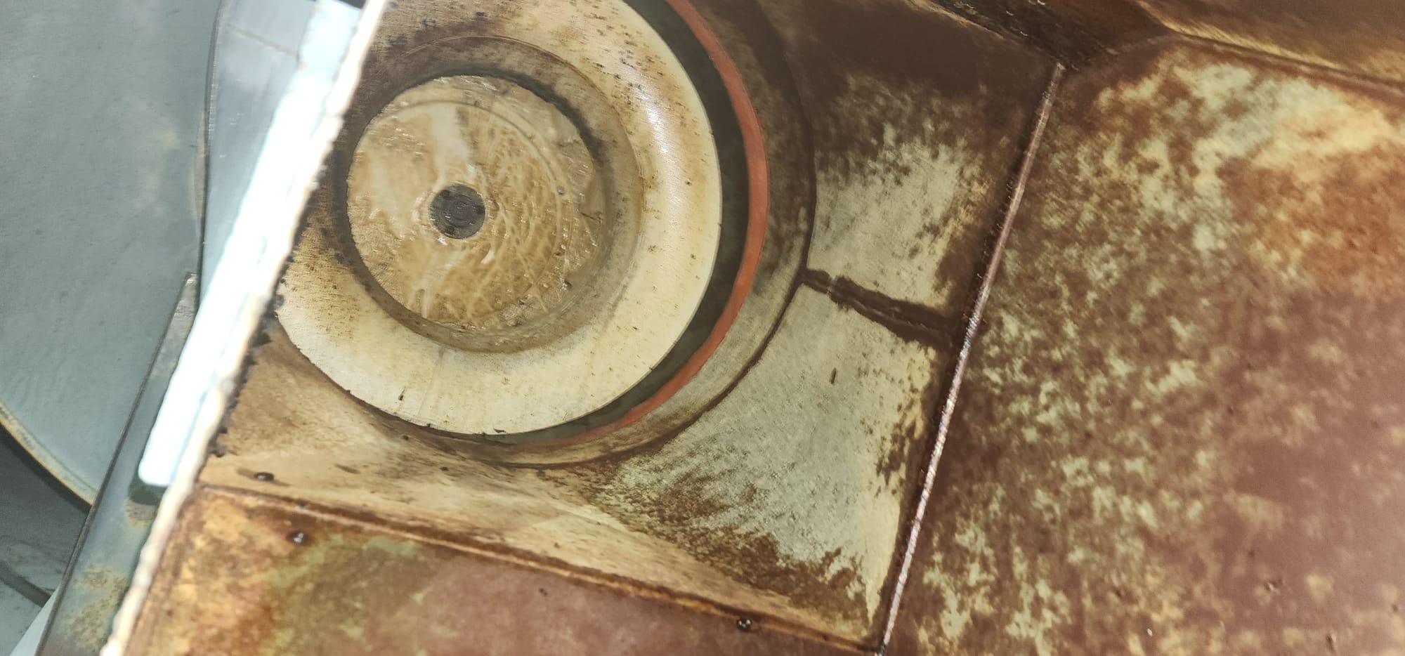 Cornerstone technician scrubbing a kitchen exhaust hood