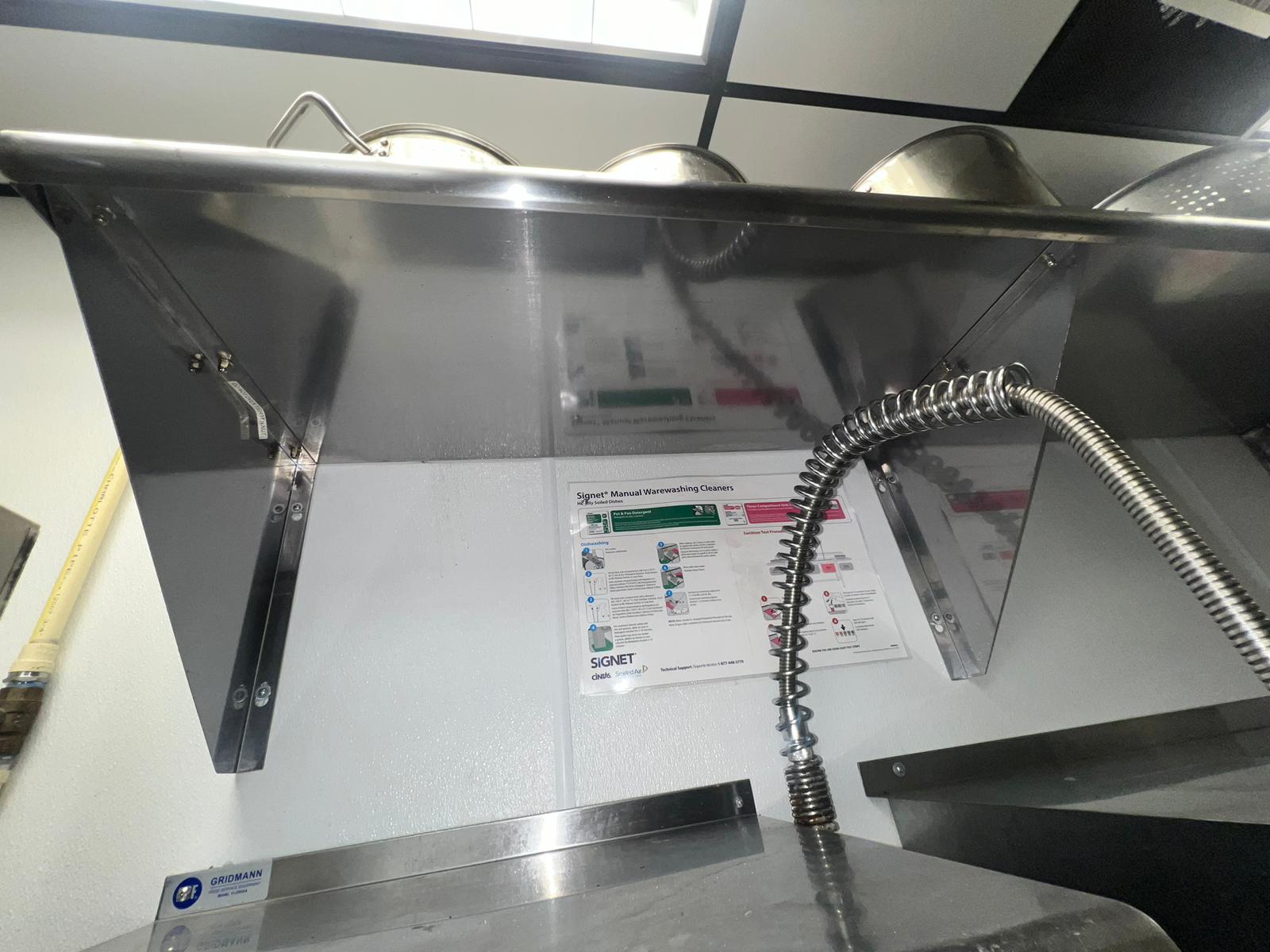 Polished stainless steel kitchen exhaust ductwork