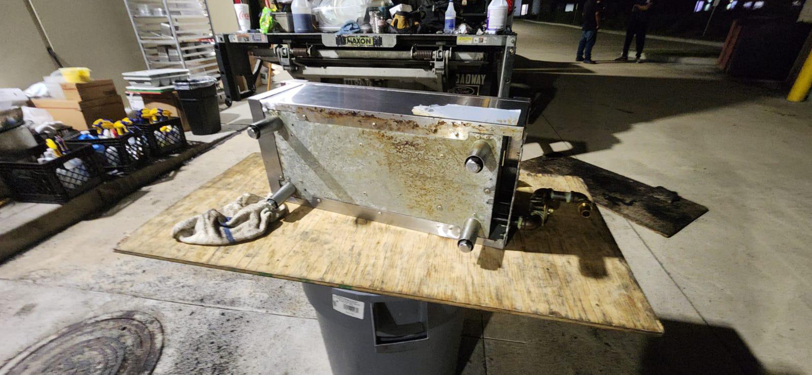 Polished stainless steel kitchen exhaust ductwork